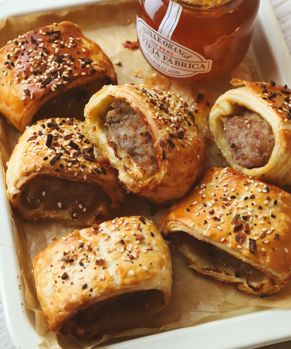 Marmalade Glazed Sausage Rolls