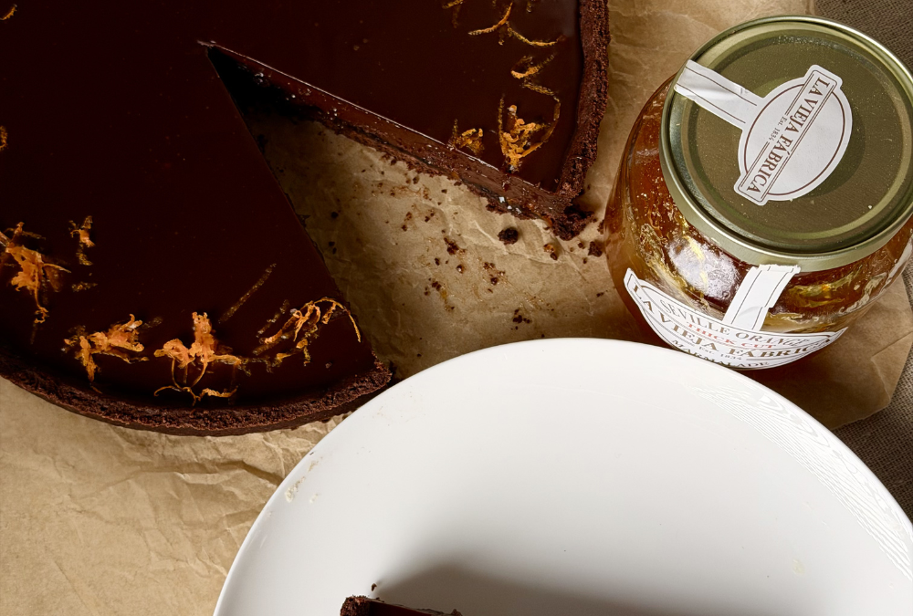 Dark Chocolate Orange Marmalade Tart