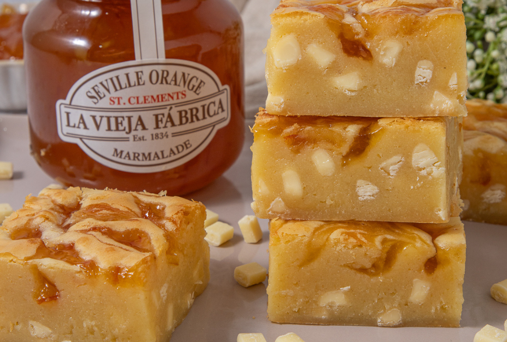 White Chocolate & Marmalade Blondies